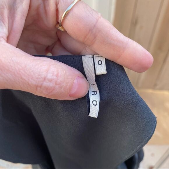 IRO Dark gray Draped Pleated Open Back Mini dress size 0 - Picture 11 of 13